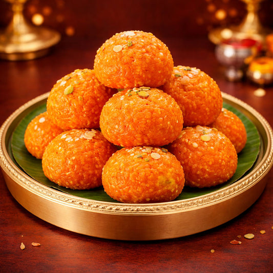 Traditional laddu story homemade Indian sweet