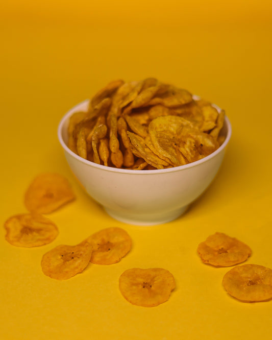 Traditional Nendran Banana Chips from Nagercoil, Tamil Nadu, India, known for their crispy texture, authentic flavor, and premium quality South Indian snack heritage.
