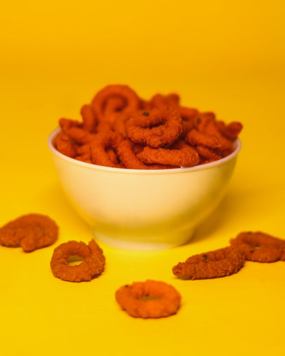 Red Andhra Murukku – spicy red chilli murukku made with pure groundnut oil